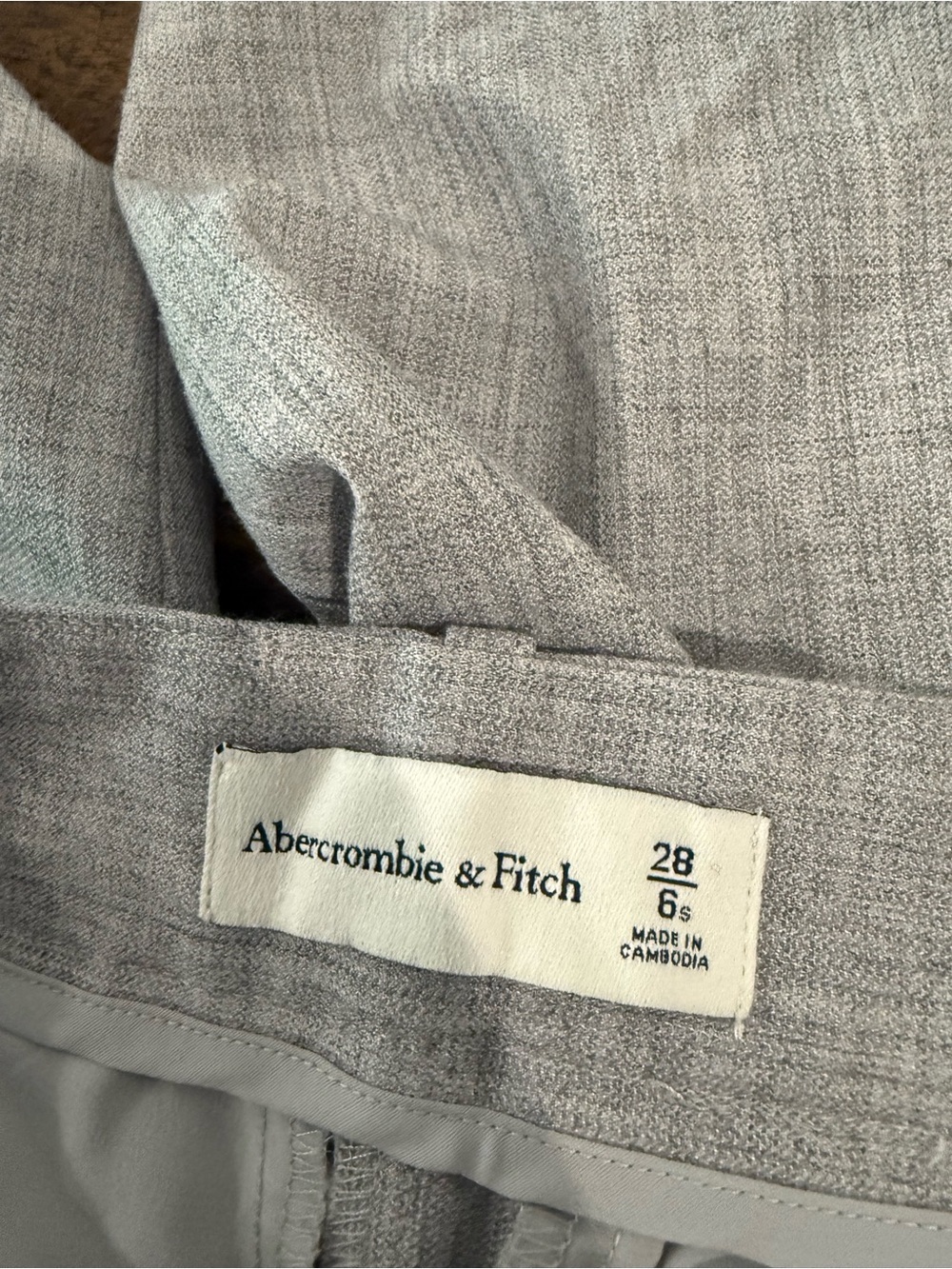 Abercrombie & Fitch Tailored Grey Tapered Pants - Picture 6 of 7